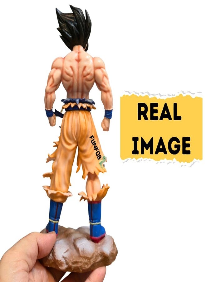 FUNFOB Anime Action Figure Height-23cm Collectible for Anime Fans PVC Multicolour | Go-k On Stone - Orange Black - Image 4